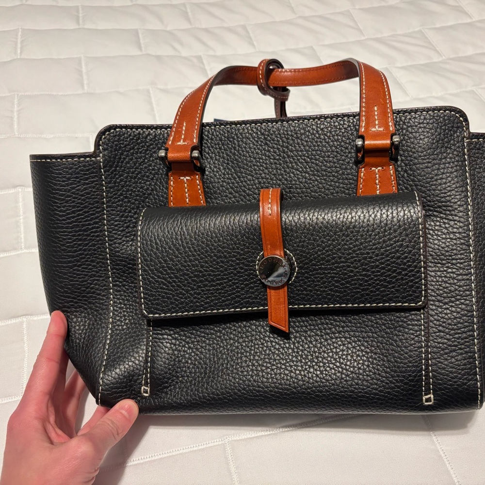 Dooney & Bourke Black and Brown Handbag